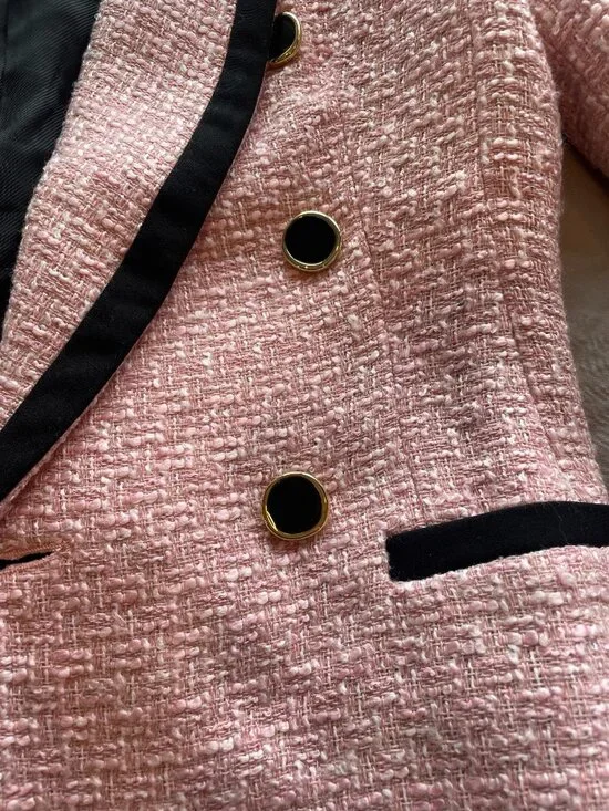 Zara Pink Tweed Blazer – Size S - Picture 3 of 5